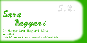 sara magyari business card